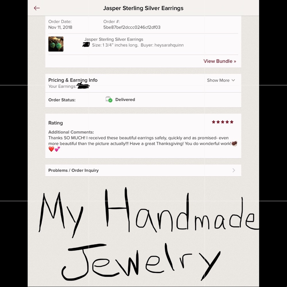 ❤️My Handmade Jewelry = Happy Poshmark Customers❤️